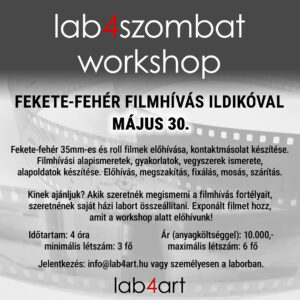 Black-and-white film call with Ildikó