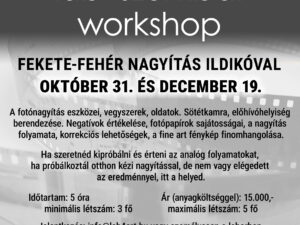 Fekete-fehér nagyítás Ildikóval