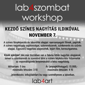 Kezdő színes nagyítás Ildikóval